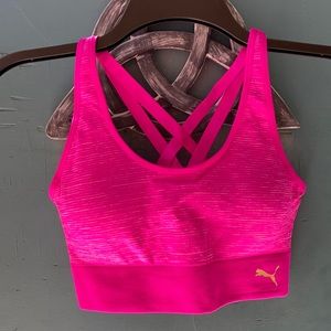 Puma hot pink woman’s sports bra